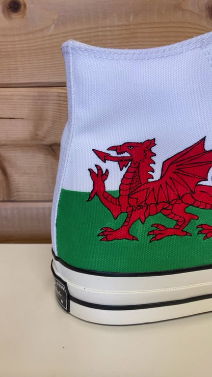Welsh Flag High Top Converse