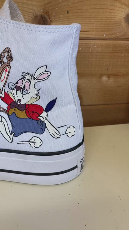White Rabbit Alice in Wonderland Platform Converse