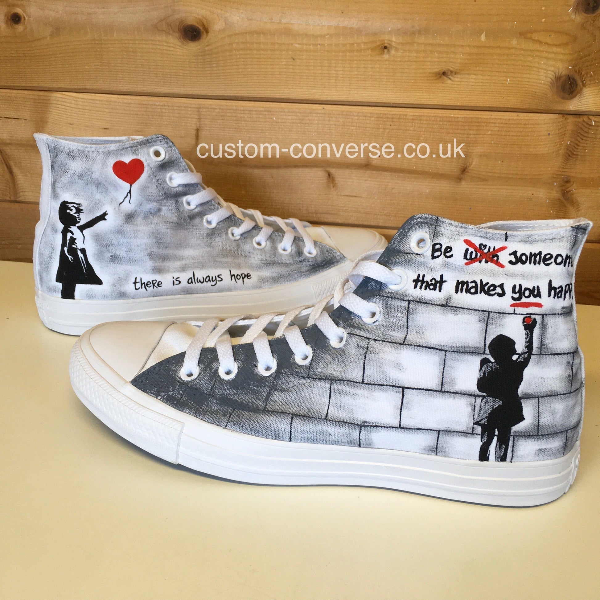 Converse Artistic Banksy Be Someone That Makes You Happy