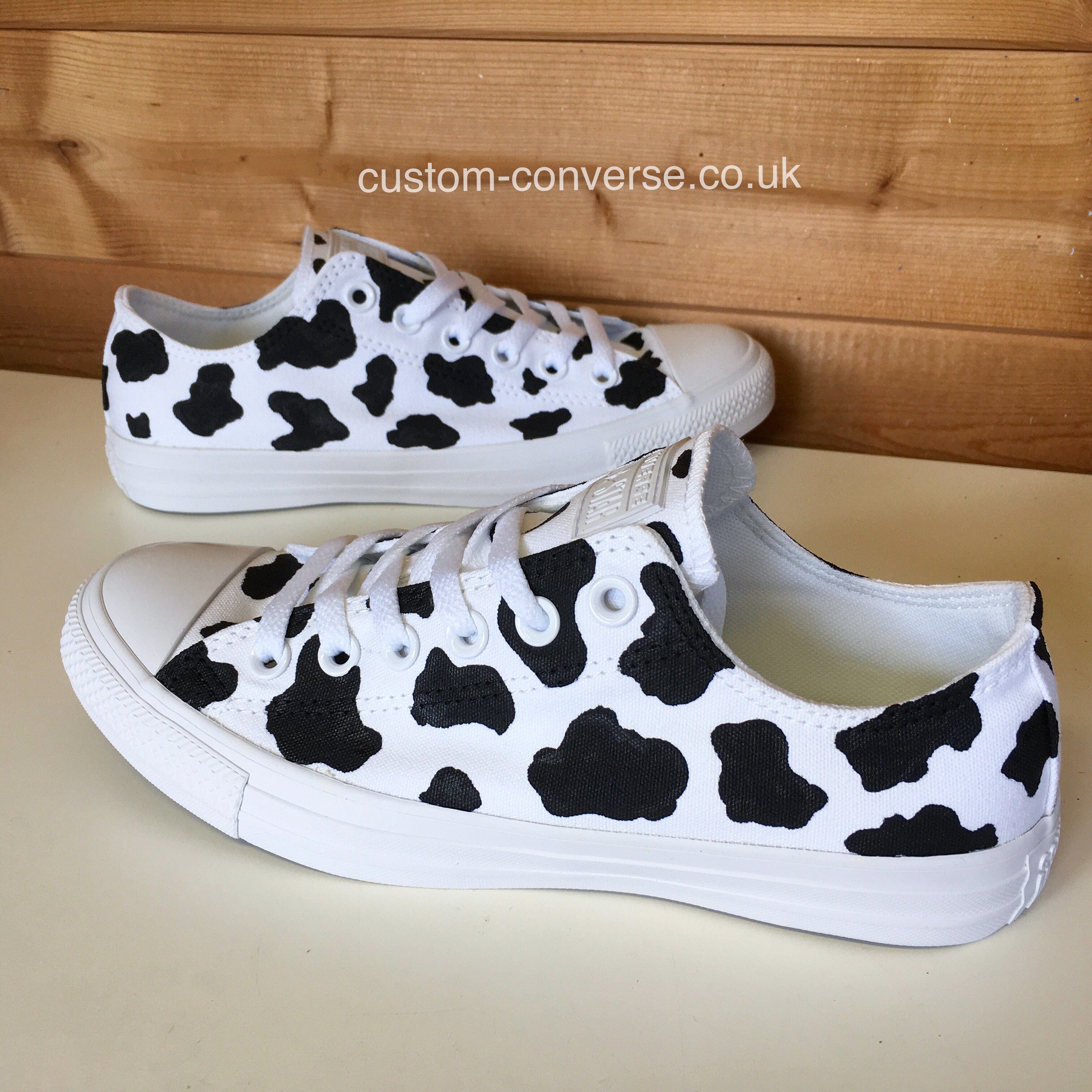 Cow print deals converse shoes