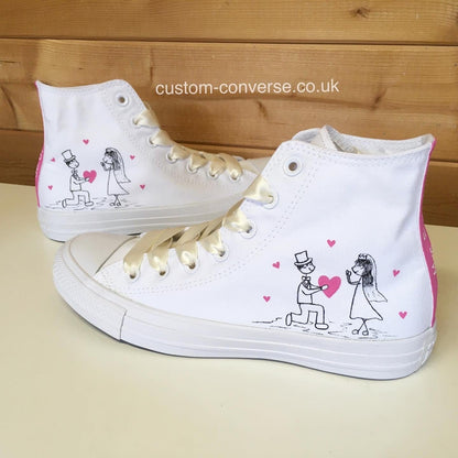 Converse Wedding Bride & Groom Doodle