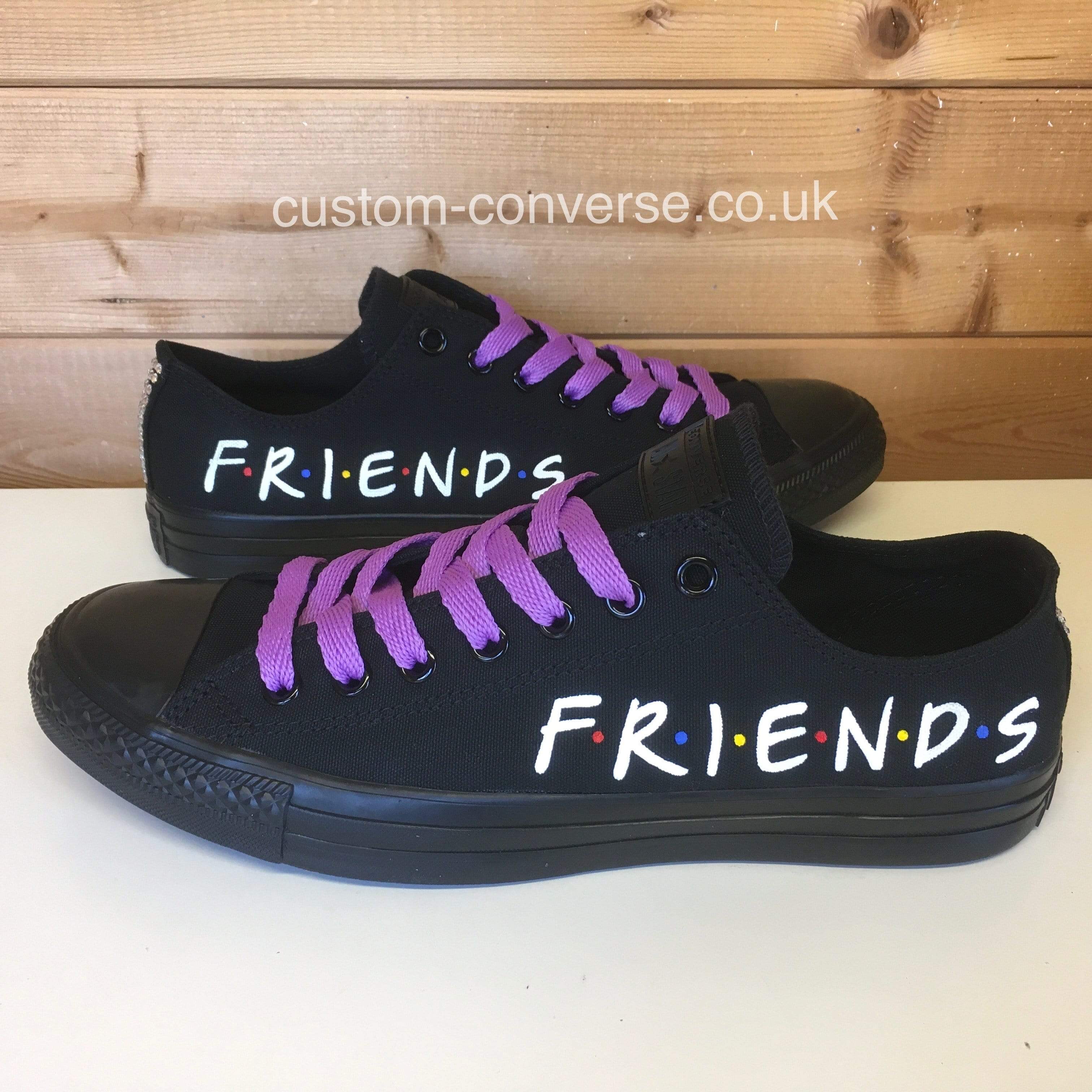 Converse Together Friends Low Top Converse Custom Hand Painted Trainers