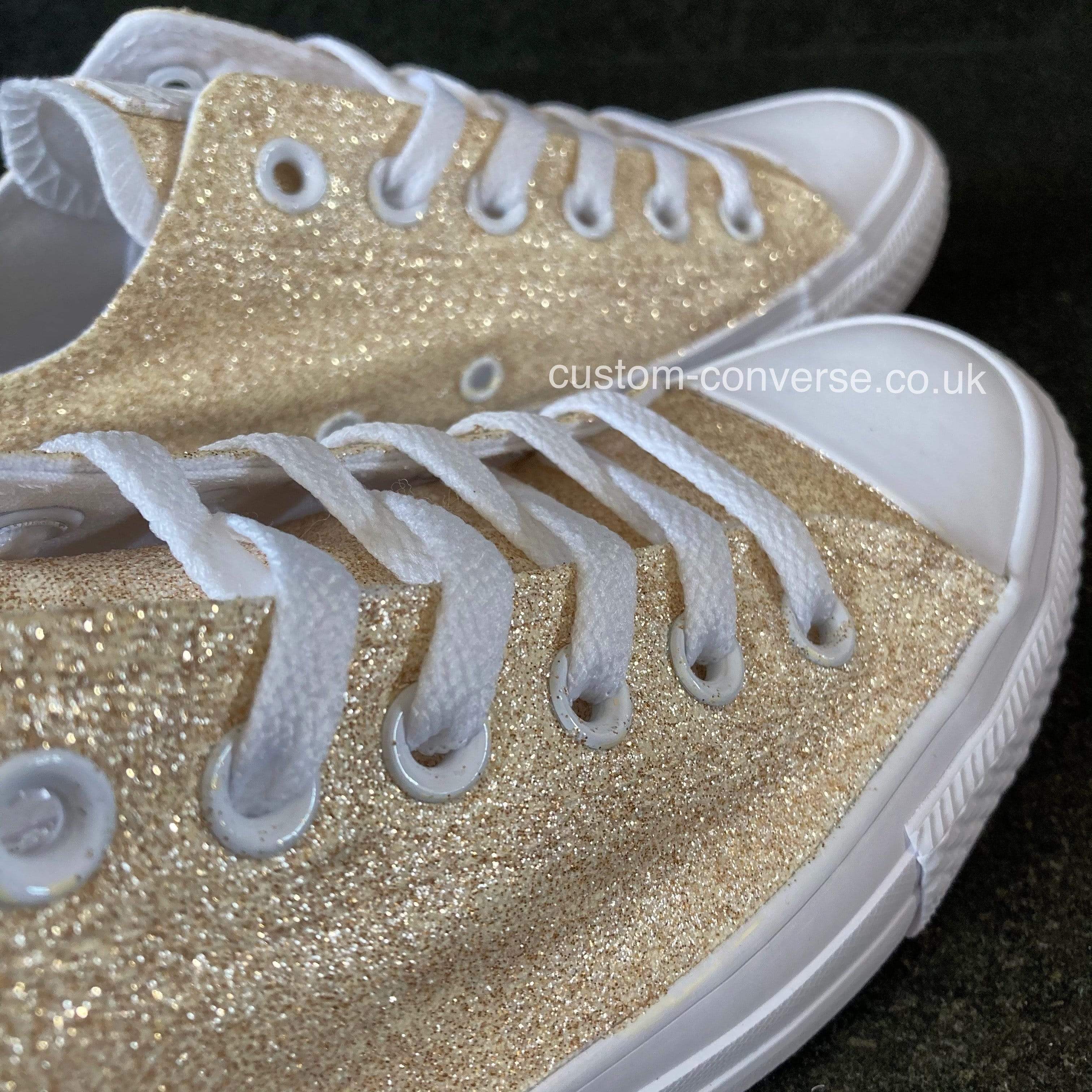 Gold store converse glitter