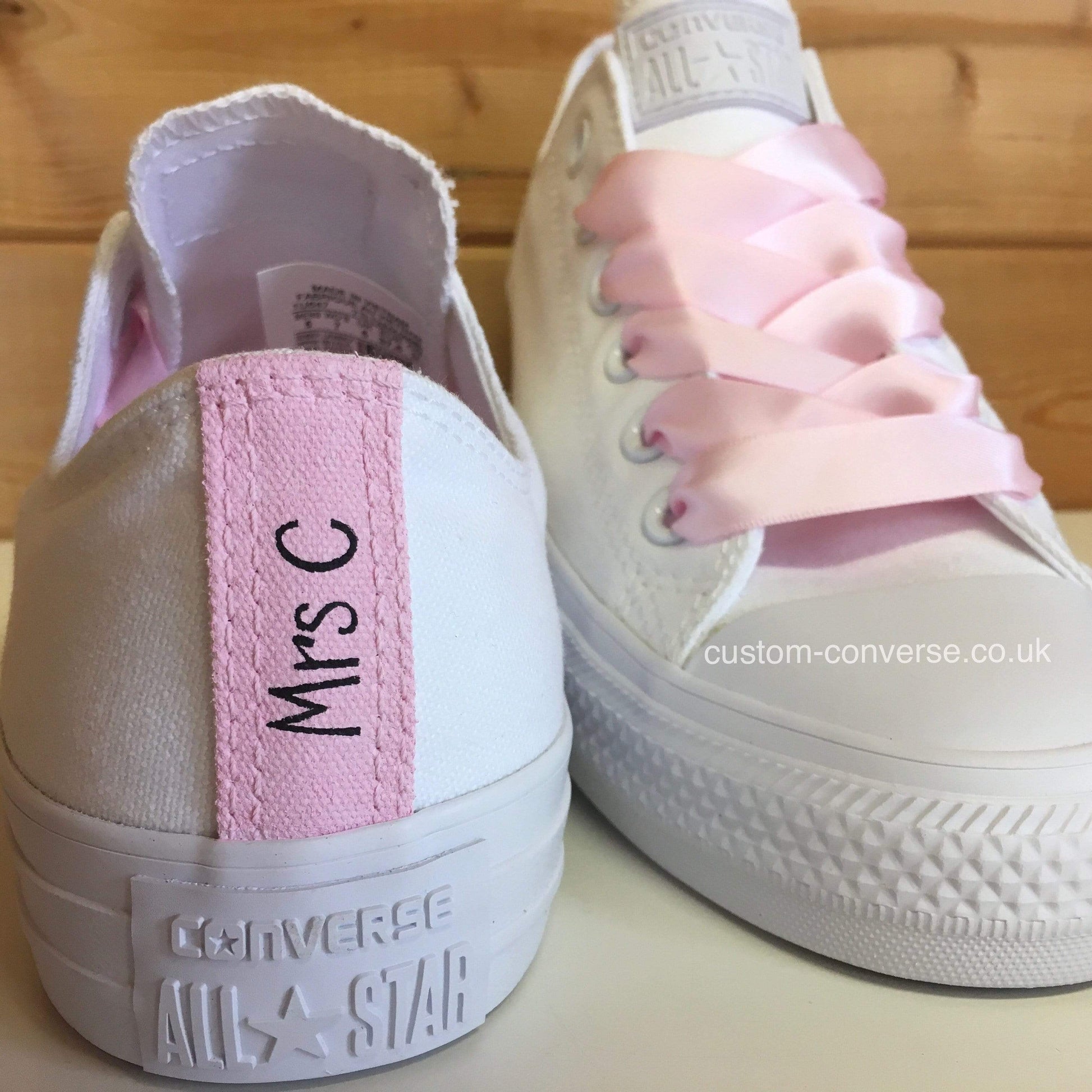 Personalised Heel Tags Converse Custom Trainers