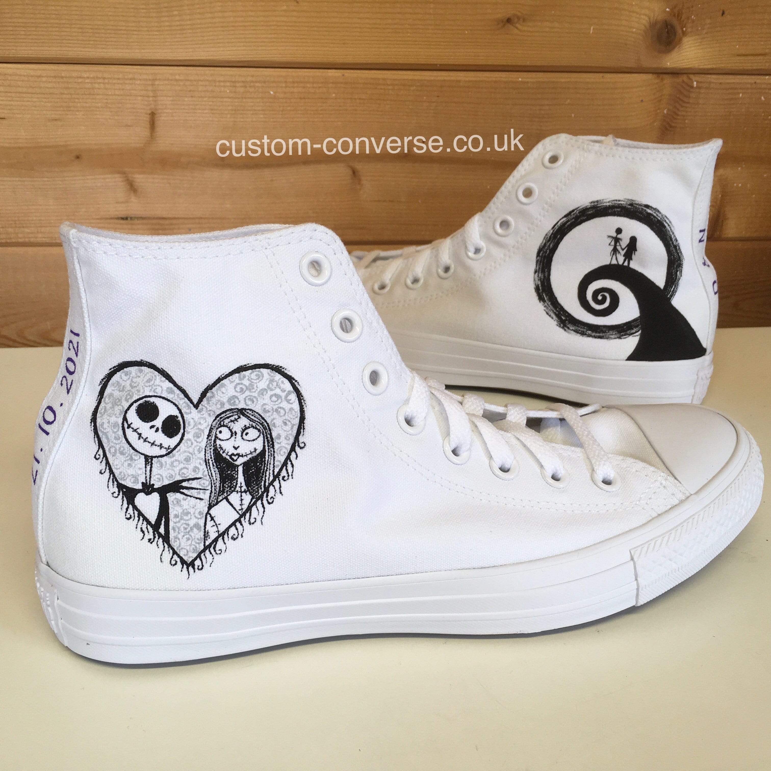 Customised deals white converse