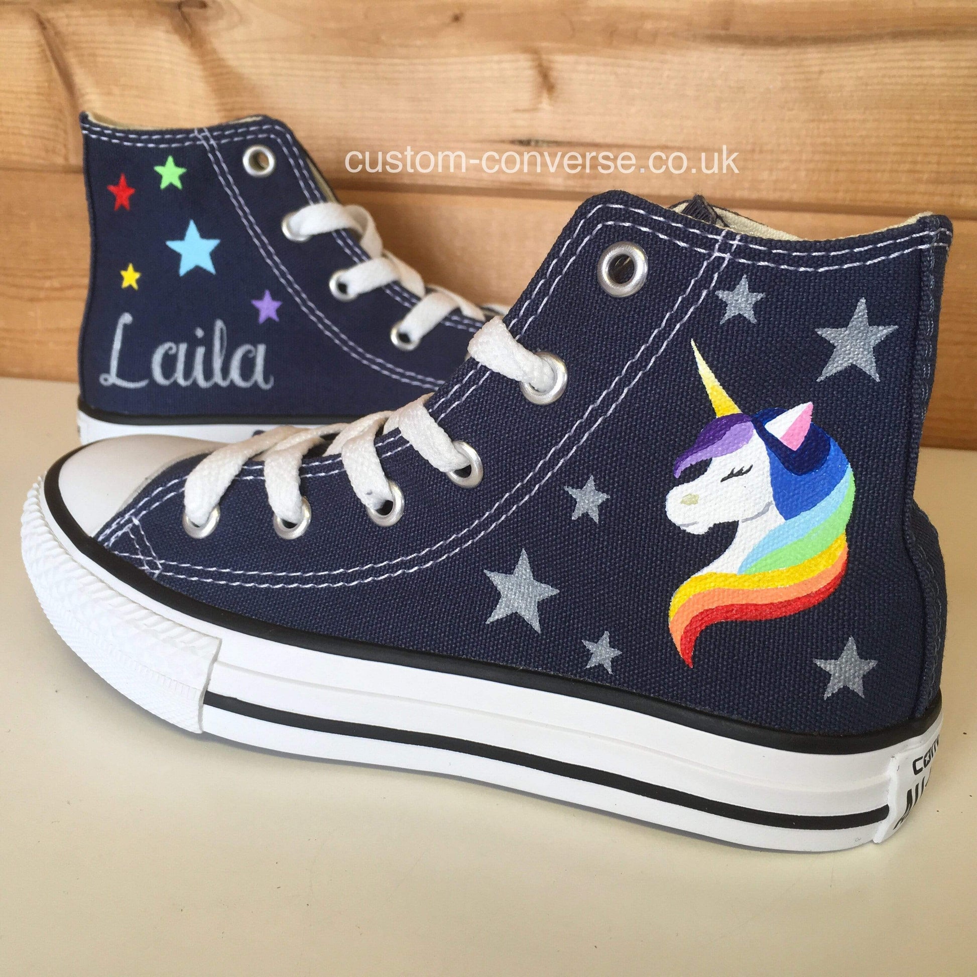 Kids Personalised Rainbow Unicorn - Custom Converse Ltd.