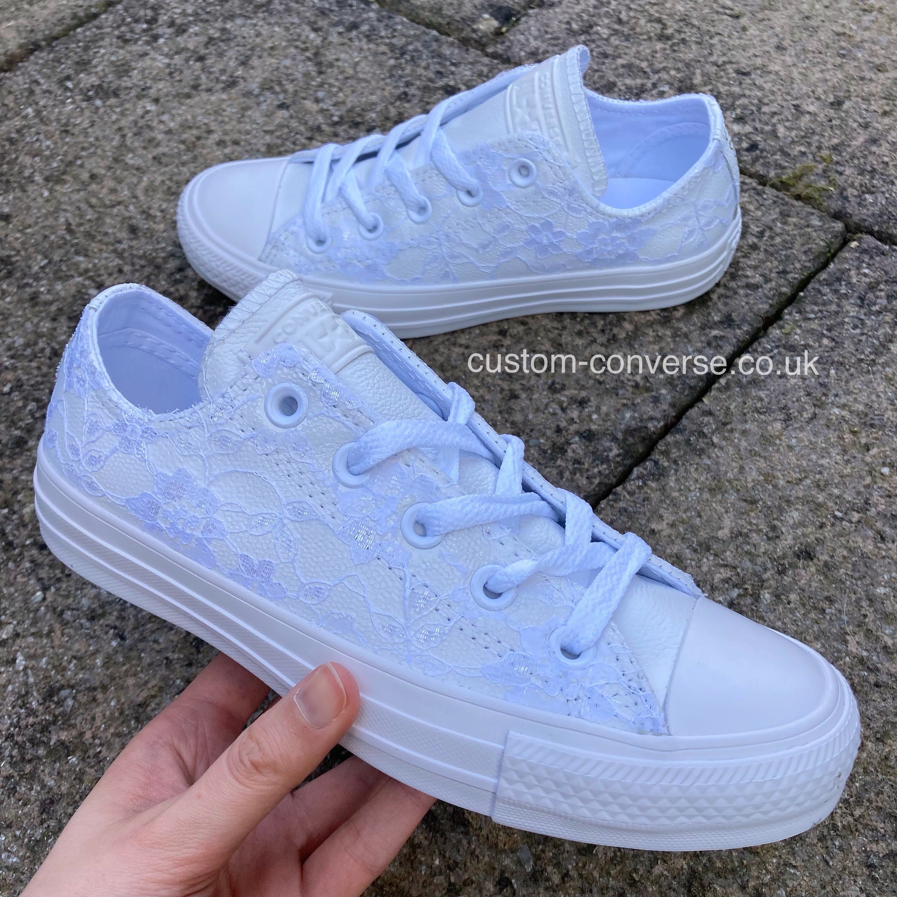 Lace covered outlet converse