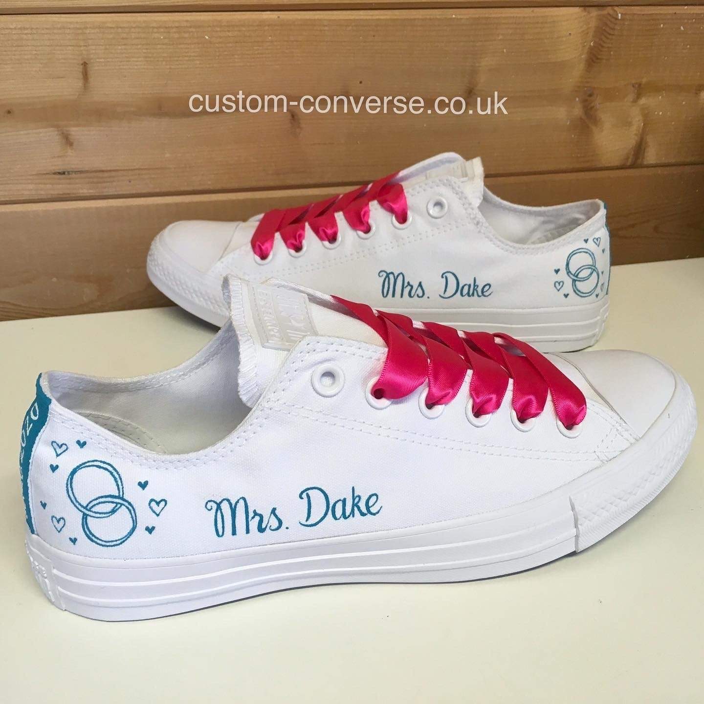 Converse Side Rings Linked Rings Wedding Converse Custom Bridal Trainers