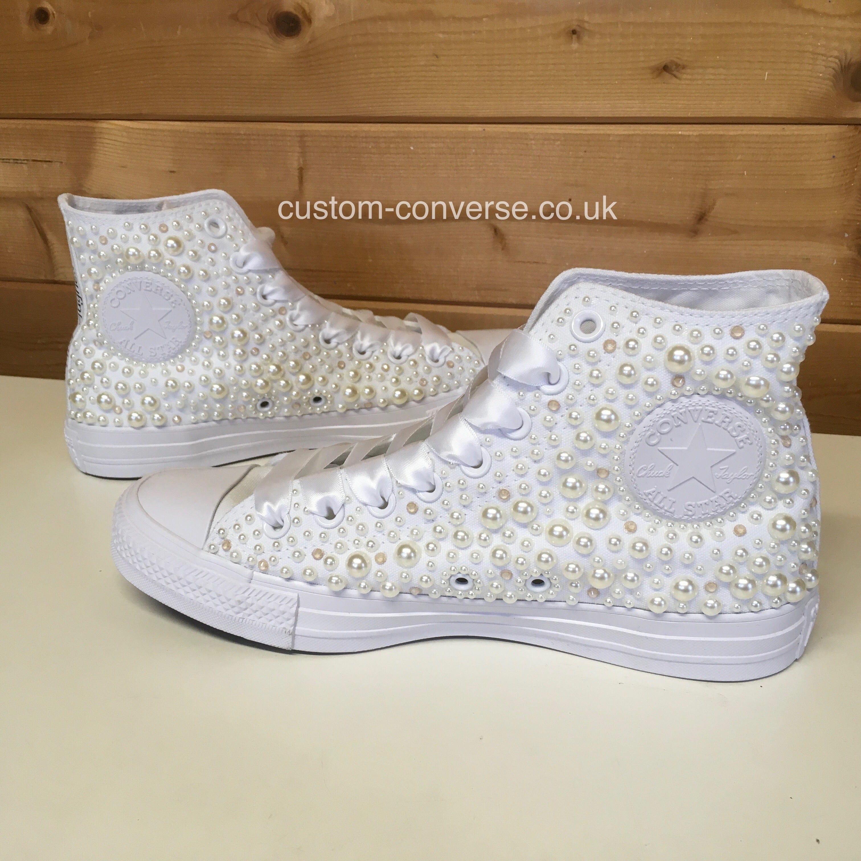 Bridal diamante converse shoes best sale