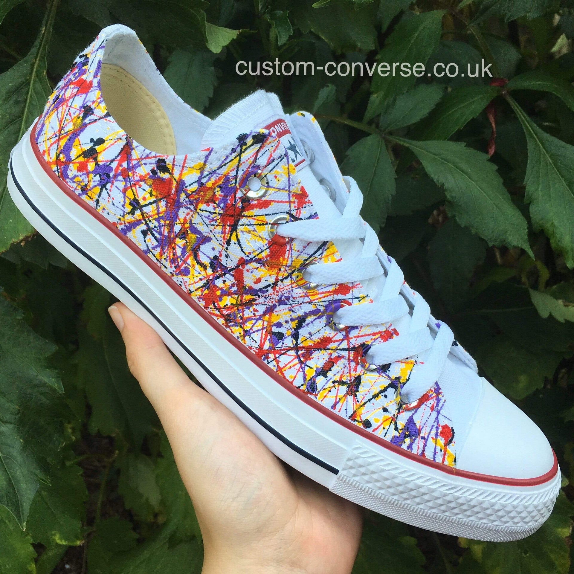 Paint Splatter Converse Custom Trainers