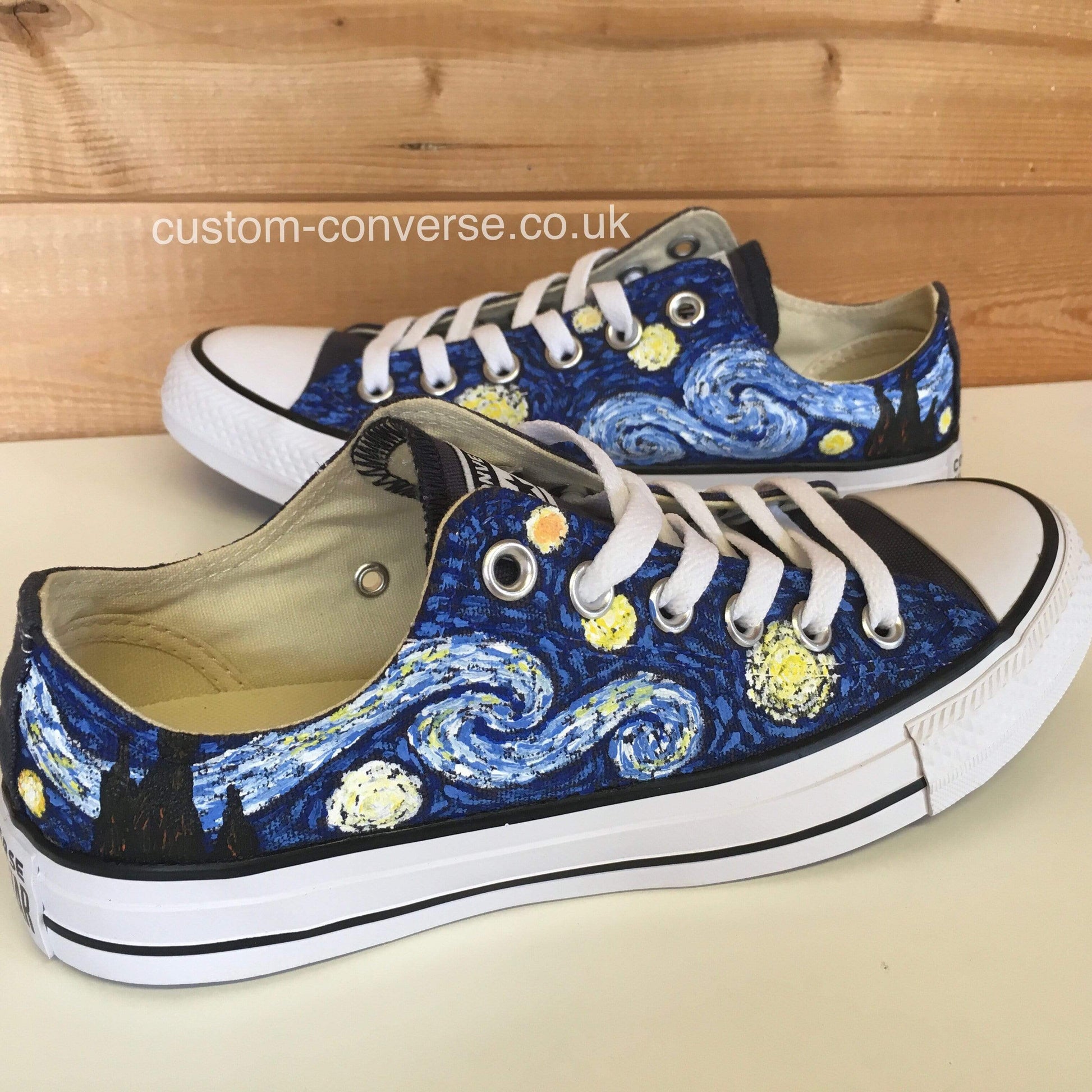 Van Gogh Starry Night Converse Custom Trainers