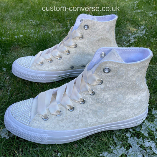 Custom Converse Ltd. High Top Lace Covering