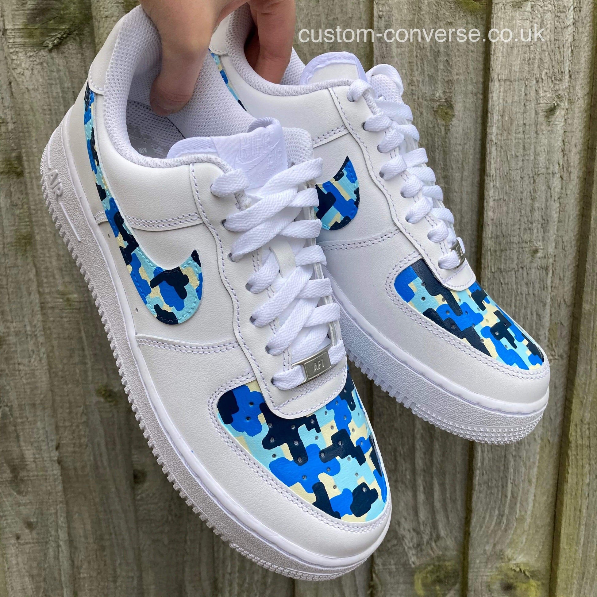 Arctic Camo Nike Air Force Custom Trainers - Main Image