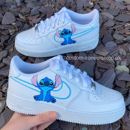 Stitch Ocean Blue Swoosh Custom Nike