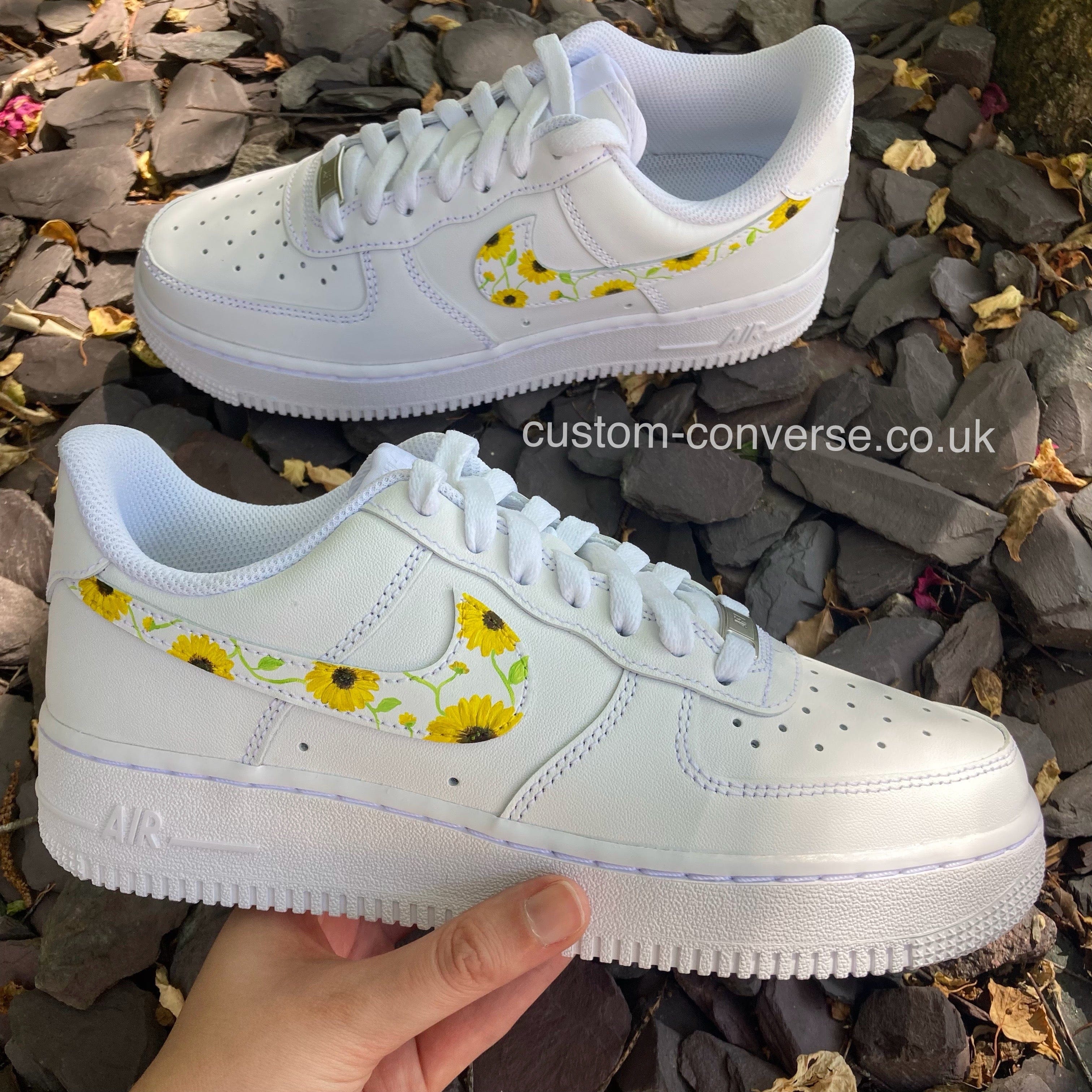 Custom best sale sunflower nikes