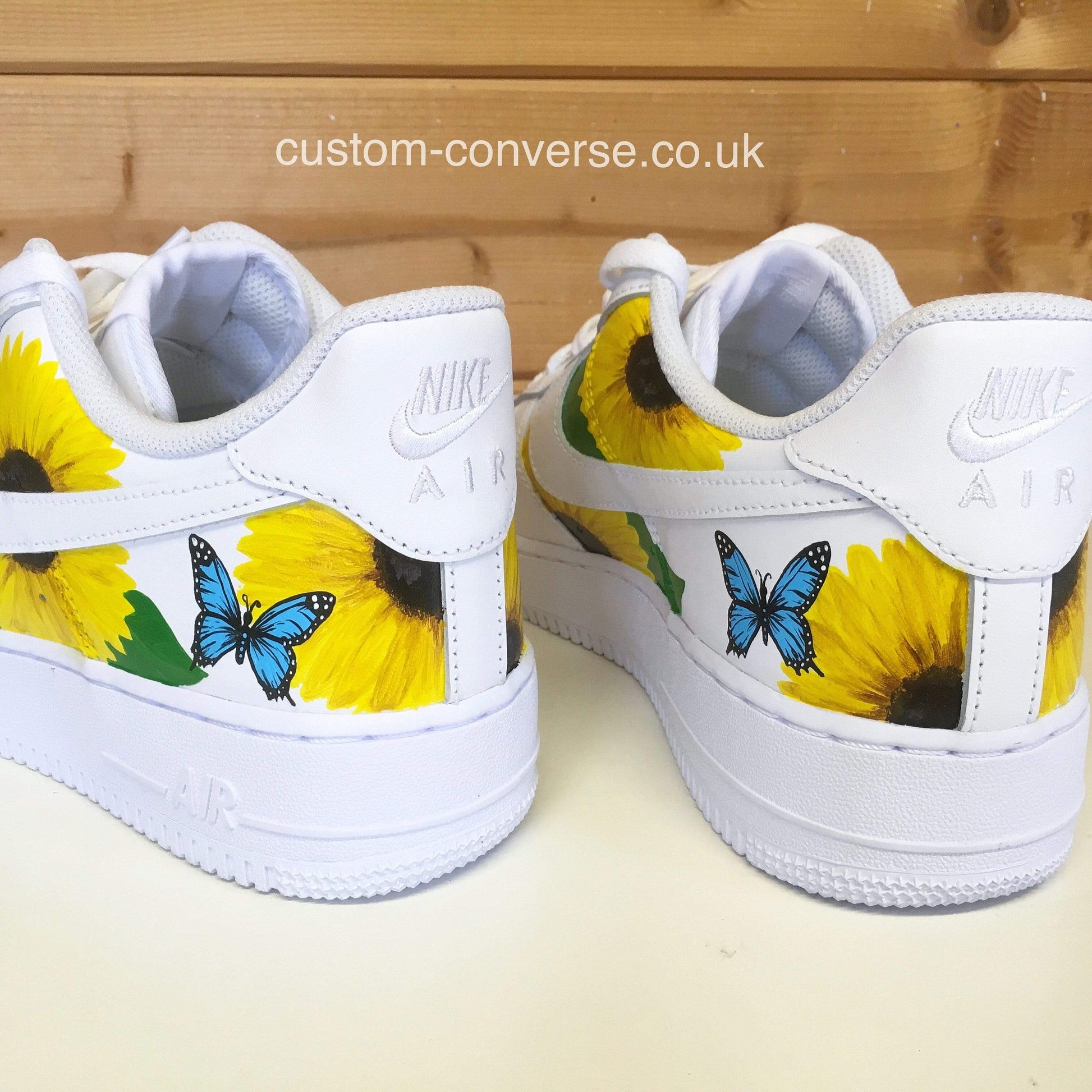 Sunflowers and Butterflies Air Force Custom Trainers