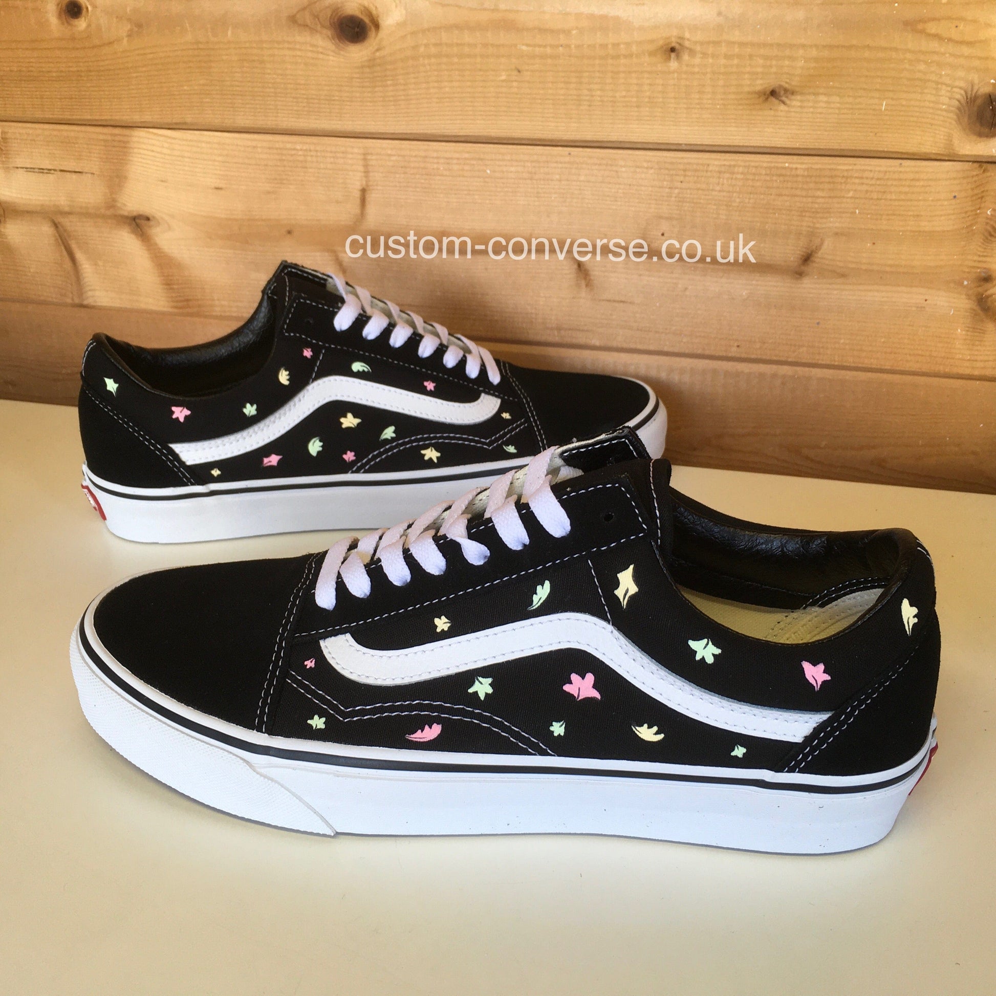 Vans Old Skool Nick and Charlie Leaves Custom Trainers