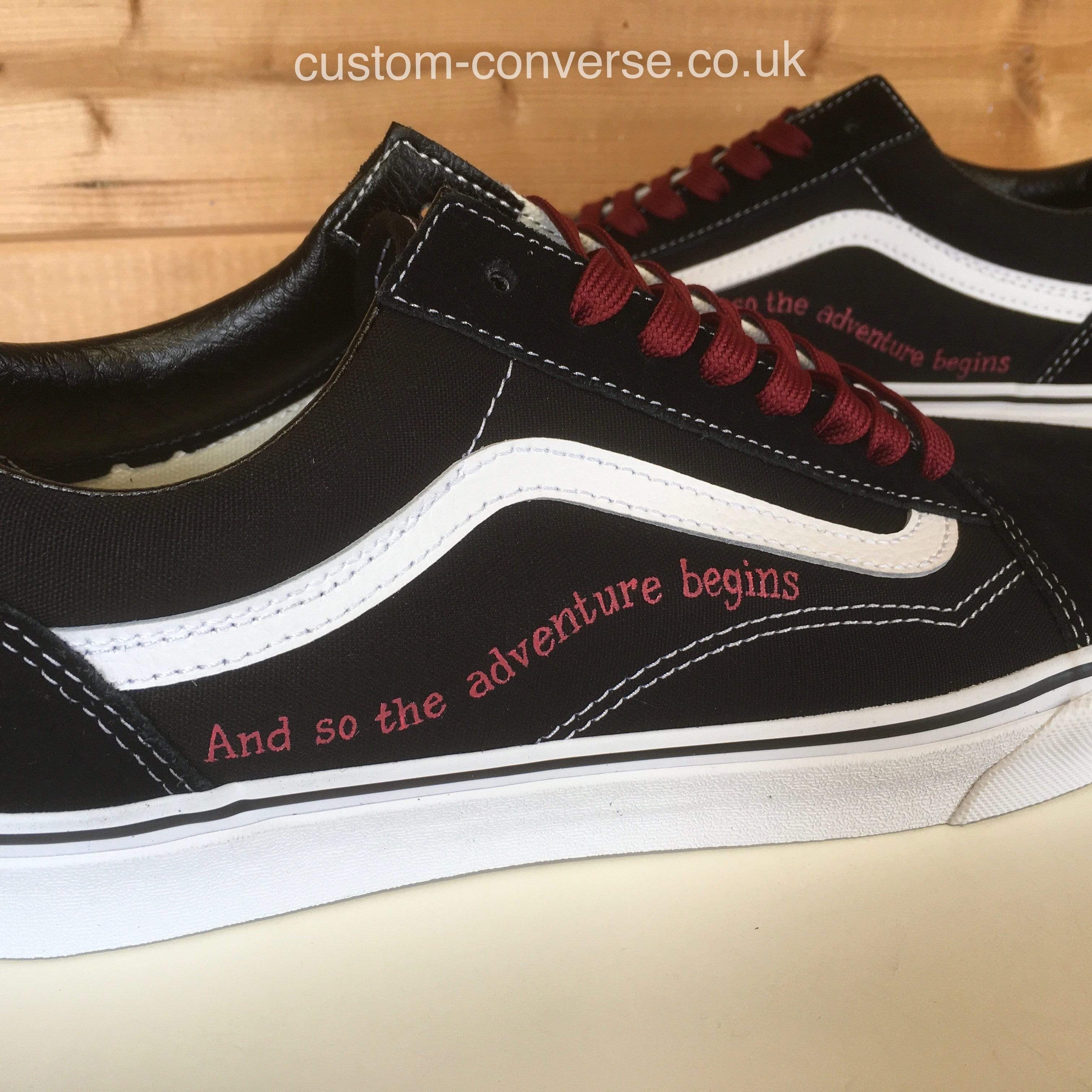 Vans best sale black custom