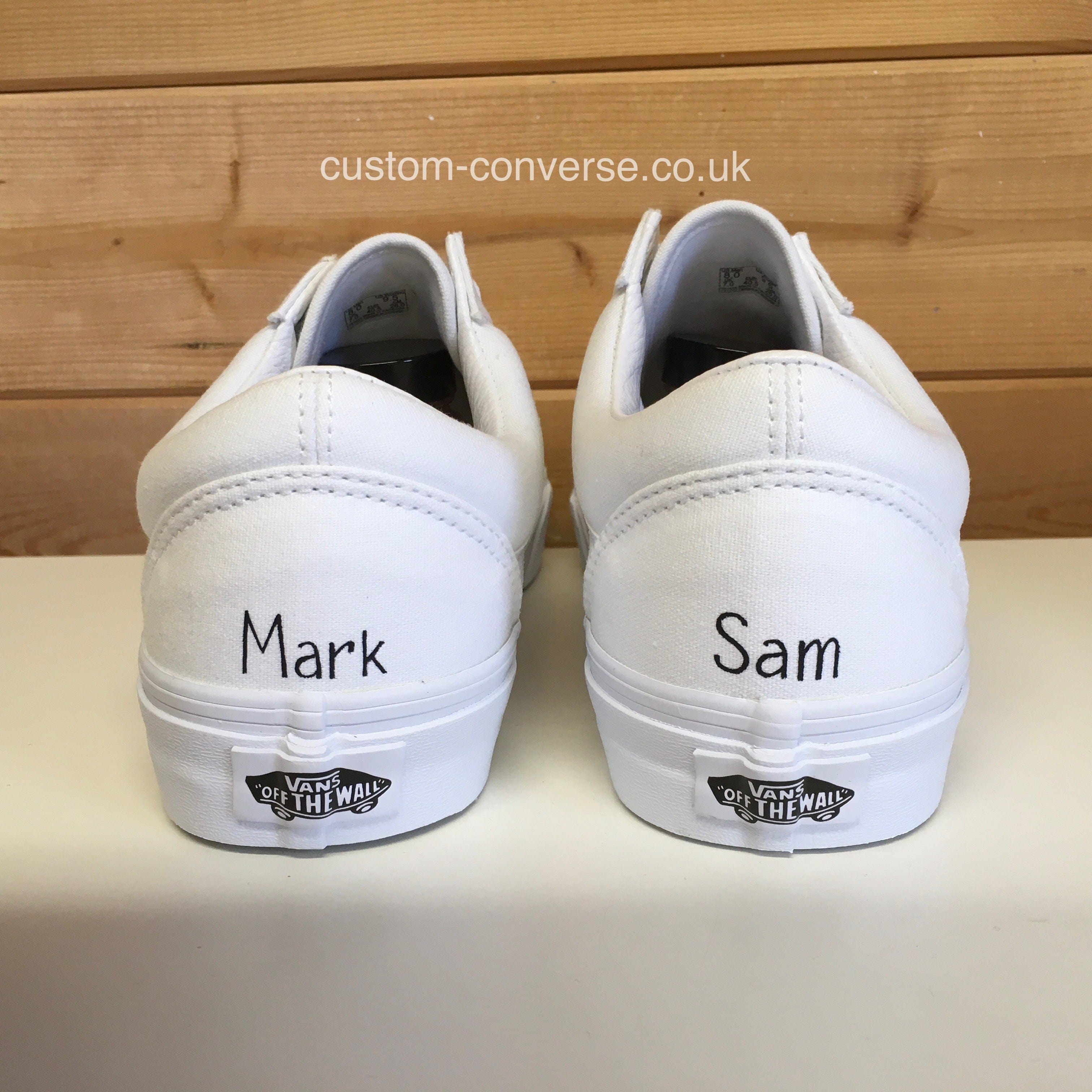 Custom vans best sale off white